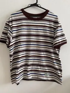 【美品】サニークラウズ Tシャツ 綿100% マルチボーダー レディース LLのサムネイル
