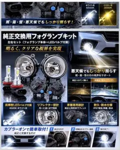 フォグランプ　左右セット　H8H11H16用　トヨタ用のサムネイル