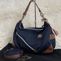 超美品 Orobianco オロビアンコ 2WAY ショルダーバッグ ネイビー