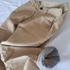 GU キッズ ベージュ パンツ ロールアップ