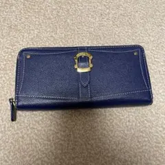 サマンサベガ　長財布　ベルト調　紺色