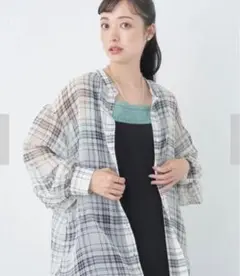 チェック柄オーバーサイズシャツ