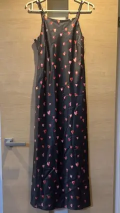 COCODEAL エンボス加工 ハート柄バイアスキャミワンピース