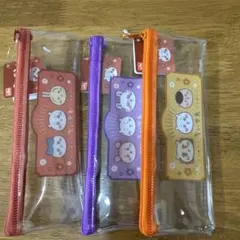 キャンドゥ　ちいかわ　ビニールペンポーチ　ペンケース　3点　小物入れ