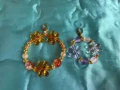 ハンドメイド ビーズチャーム 2点セット