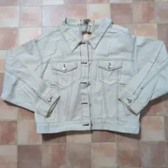 NICE CLAUP オフホワイト デニムジャケット　Fサイズ