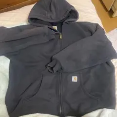野村周平着 carhartt カーハート 裏サーマル パーカー 茄子紺 USA製