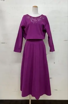 90s Renata B. コットンワンピース レース切替 グアテマラ製 M