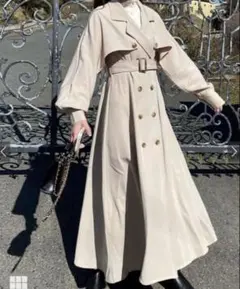 GRL 2Wayケープベルト付きトレンチコートワンピース[tw1046]