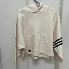 adidas クロップドパーカー　Sサイズ　クリーム色