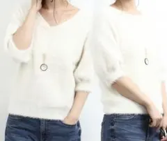 ロペピクニック　2way フェザーニット半袖 38