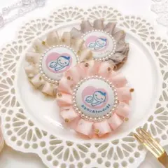 きらきら　チュール　両面マタニティマーク　ロゼット