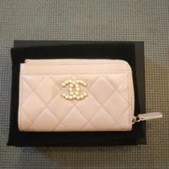 極美品】CHANEL 19 フラップコンパクトウォレット ラムスキン 二つ折り