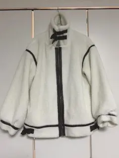 フライトボアジャケット アイボリー コート もこもこ フリーサイズ
