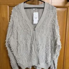 GLOBAL WORK フリンジカーディガン Mサイズ グレー