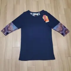 新品未使用 クリフメイヤー KRIFF MAYER 袖裏切替え 6部袖 Tシャツ
