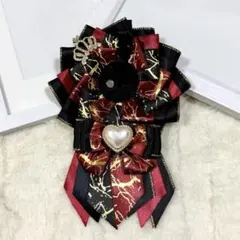 ロゼット 痛バッグ 赤 ブラック 推し活 ゴシック