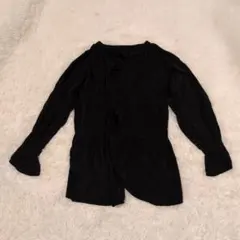 カジュアル（LEPSIM）長袖カーディガンブラック系黒系（フリーサイズ）