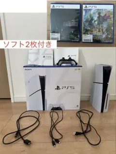 SONY PS5 本体 ホワイト コントローラー付き　ソフト2枚付き