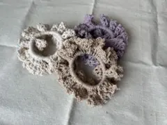 フリルデザインのシュシュ　一個売り