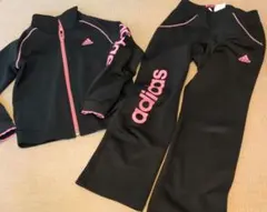 adidas ジャージセット サイズ130 黒ピンク
