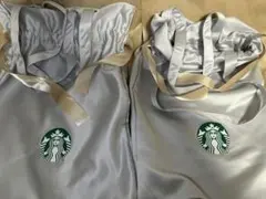 【メルカリ便】STARBUCKS シルバー トートバッグ 2個セット