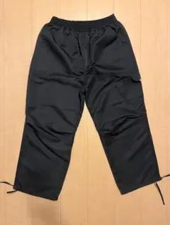 MAISON CLUBブラックカーゴパンツ ドローストリング付き