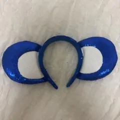 ドアラカチューシャ青いスパンコール