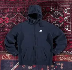 NIKE ナイキ ワンポイントロゴ フルジップ パーカー ブラック M