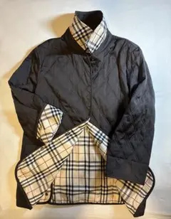 クリーニング済⭐︎BURBERRY LONDONノーカラージャケット メガチェック クリーニング済⭐︎BURBERRY LONDONノーカラージャケット メガ