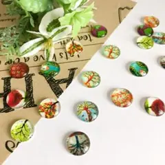 【176】ツリー カボション MIX 20個 350円
