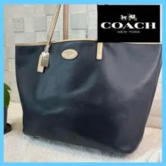 COACH コーチ　トートバック　F37198 PVC レザー ブラック　黒