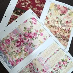 キルトゲイト　生地サンプル　見本　ハギレ　バラ柄　アン・カドー・ミニョン