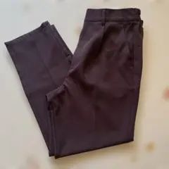 【美品】しまむら ダークブラウン スラックス ストレートパンツ