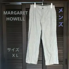 メンズ【MARGARET HOWELL 】 2Ｌサイズストライプ柄ズボン