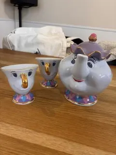 美女と野獣　ポット婦人＋チップ2つセット