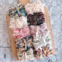 ✧感謝セール第2弾✧引き揃え糸セット10種類 ヴィンテージファンシーヤーン（g