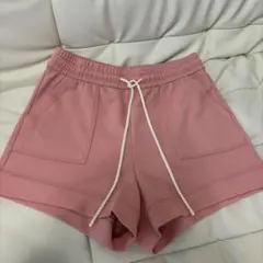 ピンク ワッフル生地 ショートパンツ　M