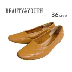 BEAUTY&YOUTH パンプス キルティング ベージュ 36のサムネイル
