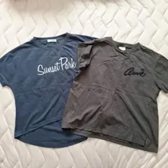 ネイビー・グレー Tシャツ 2枚セット