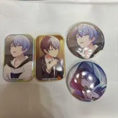 プロセカ　グリッター缶バッチ　青柳冬弥