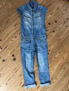 X-girl デニムブルー 半袖オールインワン