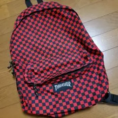 THRASHER リュック　バックパック 赤黒ブロックチェック