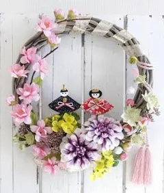ひな祭り♪リース♪アーティフィシャルフラワー♪