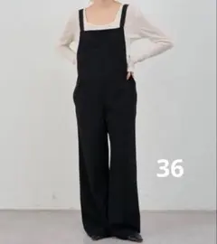 SHENERY シーナリー カットジョーゼットキャミサロペット ブラック 36のサムネイル