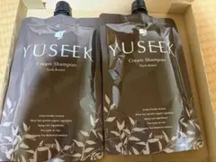 YUSEEK クリームシャンプー ダークブラウン 2個セットコーム付き