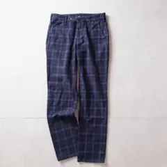 EDWIN チェック柄 パンツ ジャージーズ ストレッチ XS 濃紺