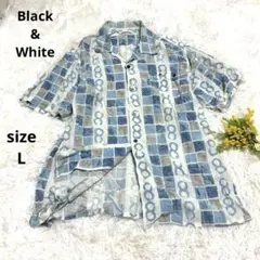 Black&White ゴルフ スポーツウェア メンズ 半袖シャツ 【L】