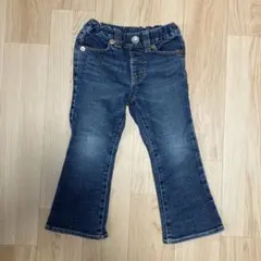 ミキハウス　デニム　ブルー フレアパンツ　100