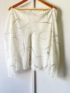 INDIVI シースルーカットソー　ブラウス　シースルー　M 38号のサムネイル